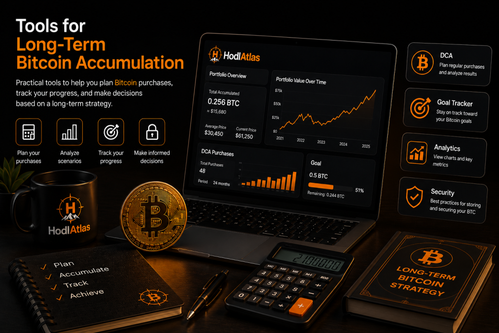 Main illustration of HodlAtlas Bitcoin tools