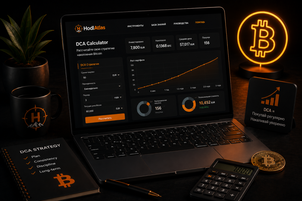 Иллюстрация справки по DCA-калькулятору HodlAtlas
