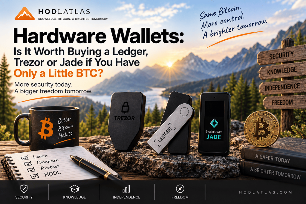 Bitcoin hardware wallets — Ledger, Trezor and Jade for small BTC holdings