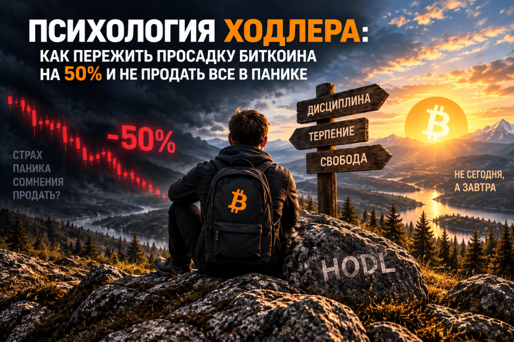 Психология HODL’ера — как пережить падение Bitcoin на 50% и не продать в панике