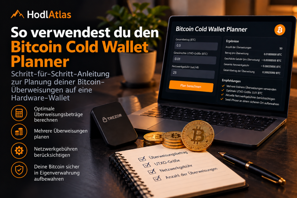 Bitcoin Cold Wallet Planner verwenden — Schritt-für-Schritt-Anleitung