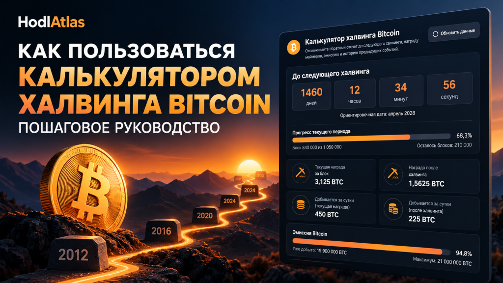 Как пользоваться калькулятором халвинга Bitcoin — пошаговое руководство